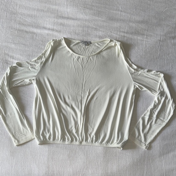 👚 EUC Women’s Alison Joy “Loni” Open Shoulder Ribbed Top – Size XL - Picture 2 of 11